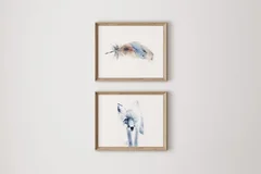 Image of a fox watercolor painting by Shayna Larsen, originals & prints available