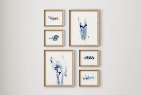 Image of a fox watercolor painting by Shayna Larsen, originals & prints available