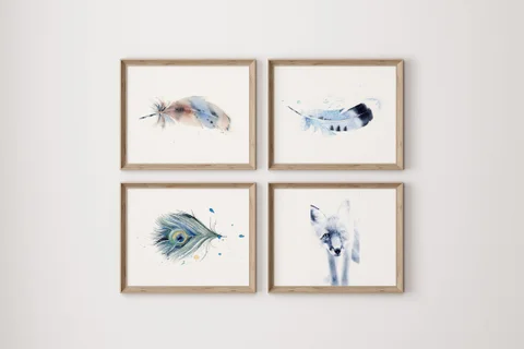 Image of a fox watercolor painting by Shayna Larsen, originals & prints available