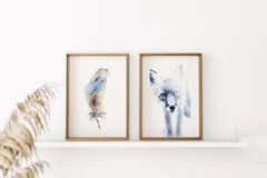 Image of a fox watercolor painting by Shayna Larsen, originals & prints available