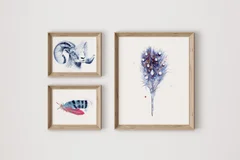 Image of a sheep watercolor painting by Shayna Larsen, originals & prints available