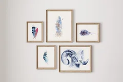 Image of a sheep watercolor painting by Shayna Larsen, originals & prints available