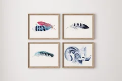 Image of a sheep watercolor painting by Shayna Larsen, originals & prints available