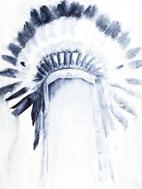 Image of a native-american watercolor painting by Shayna Larsen, originals & prints available