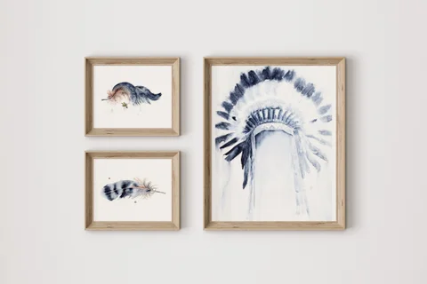 Image of a native-american watercolor painting by Shayna Larsen, originals & prints available