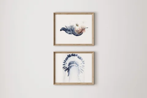 Image of a native-american watercolor painting by Shayna Larsen, originals & prints available