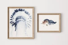 Image of a native-american watercolor painting by Shayna Larsen, originals & prints available