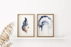 Image of a native-american watercolor painting by Shayna Larsen, originals & prints available