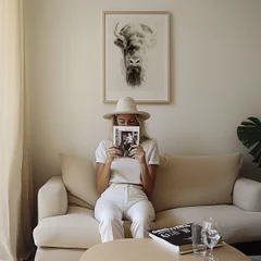 Image of a buffalo watercolor painting by Shayna Larsen, originals & prints available