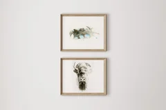 Image of a buffalo watercolor painting by Shayna Larsen, originals & prints available