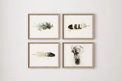 Image of a buffalo watercolor painting by Shayna Larsen, originals & prints available