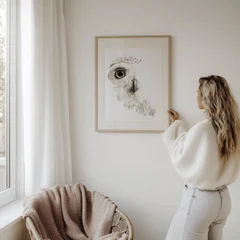 Image of a owl watercolor painting by Shayna Larsen, originals & prints available