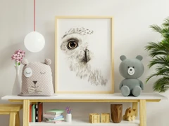 Image of a owl watercolor painting by Shayna Larsen, originals & prints available