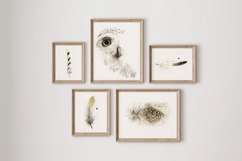 Image of a owl watercolor painting by Shayna Larsen, originals & prints available