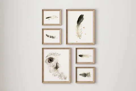 Image of a owl watercolor painting by Shayna Larsen, originals & prints available