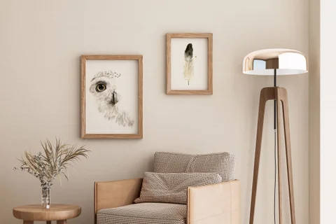 Image of a owl watercolor painting by Shayna Larsen, originals & prints available