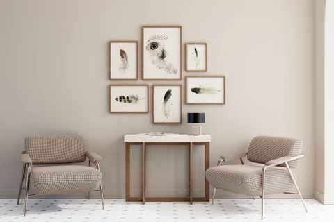 Image of a owl watercolor painting by Shayna Larsen, originals & prints available