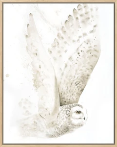 Image of a owl watercolor painting by Shayna Larsen, originals & prints available