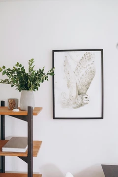 Image of a owl watercolor painting by Shayna Larsen, originals & prints available