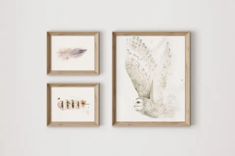 Image of a owl watercolor painting by Shayna Larsen, originals & prints available