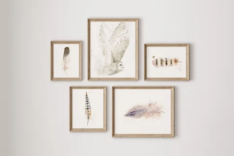 Image of a owl watercolor painting by Shayna Larsen, originals & prints available