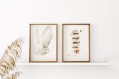 Image of a owl watercolor painting by Shayna Larsen, originals & prints available