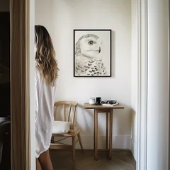 Image of a owl watercolor painting by Shayna Larsen, originals & prints available