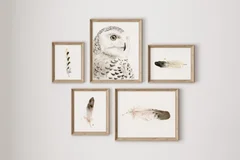 Image of a owl watercolor painting by Shayna Larsen, originals & prints available