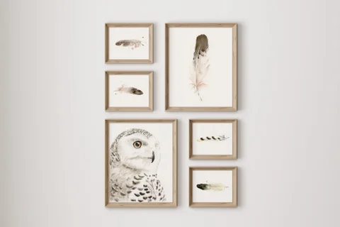 Image of a owl watercolor painting by Shayna Larsen, originals & prints available