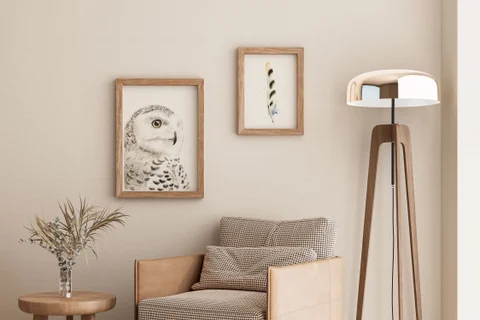 Image of a owl watercolor painting by Shayna Larsen, originals & prints available