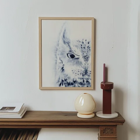 Image of a owl watercolor painting by Shayna Larsen, originals & prints available