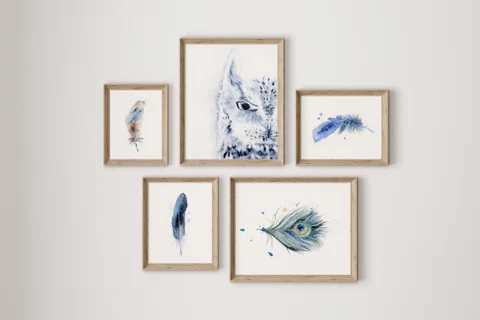 Image of a owl watercolor painting by Shayna Larsen, originals & prints available