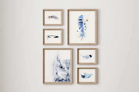 Image of a owl watercolor painting by Shayna Larsen, originals & prints available