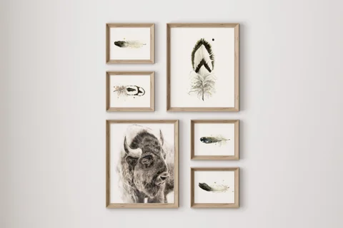 Image of a buffalo watercolor painting by Shayna Larsen, originals & prints available