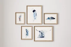 Image of a highland-cow watercolor painting by Shayna Larsen, originals & prints available