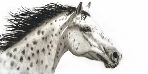 Image of a horse watercolor painting by Shayna Larsen, originals & prints available