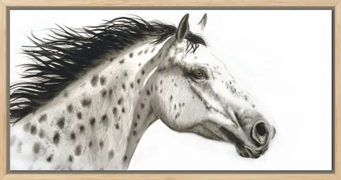 Image of a horse watercolor painting by Shayna Larsen, originals & prints available