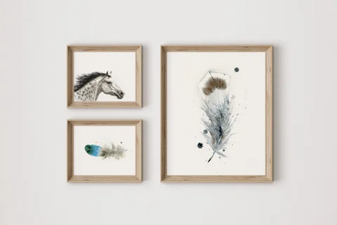 Image of a horse watercolor painting by Shayna Larsen, originals & prints available