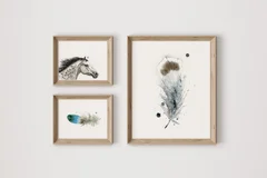 Image of a horse watercolor painting by Shayna Larsen, originals & prints available