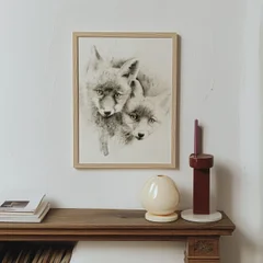 Image of a fox watercolor painting by Shayna Larsen, originals & prints available
