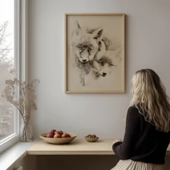 Image of a fox watercolor painting by Shayna Larsen, originals & prints available