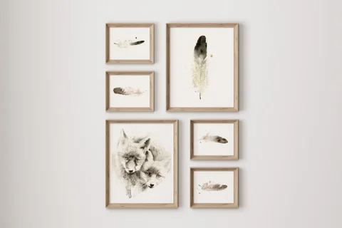 Image of a fox watercolor painting by Shayna Larsen, originals & prints available